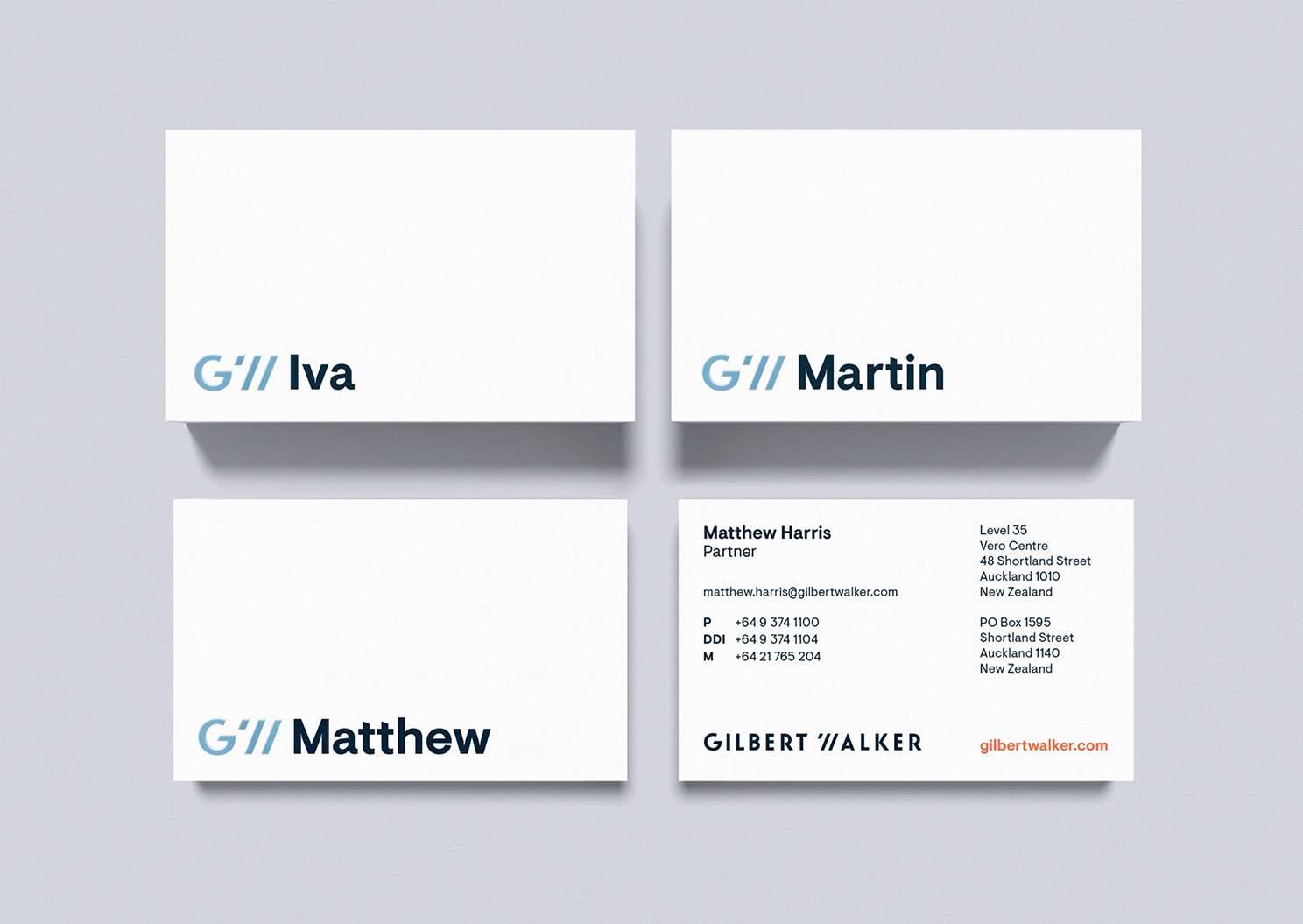 Gilbert Walker business cards